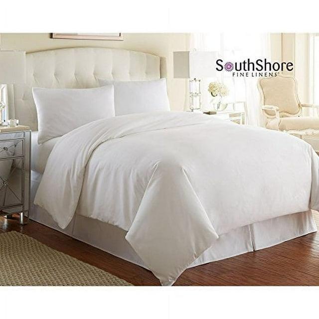 Southshore Fine Linens® - 3 Piece Oversized Duvet Cover Set - BRIGHT WHITE - Full / Queen