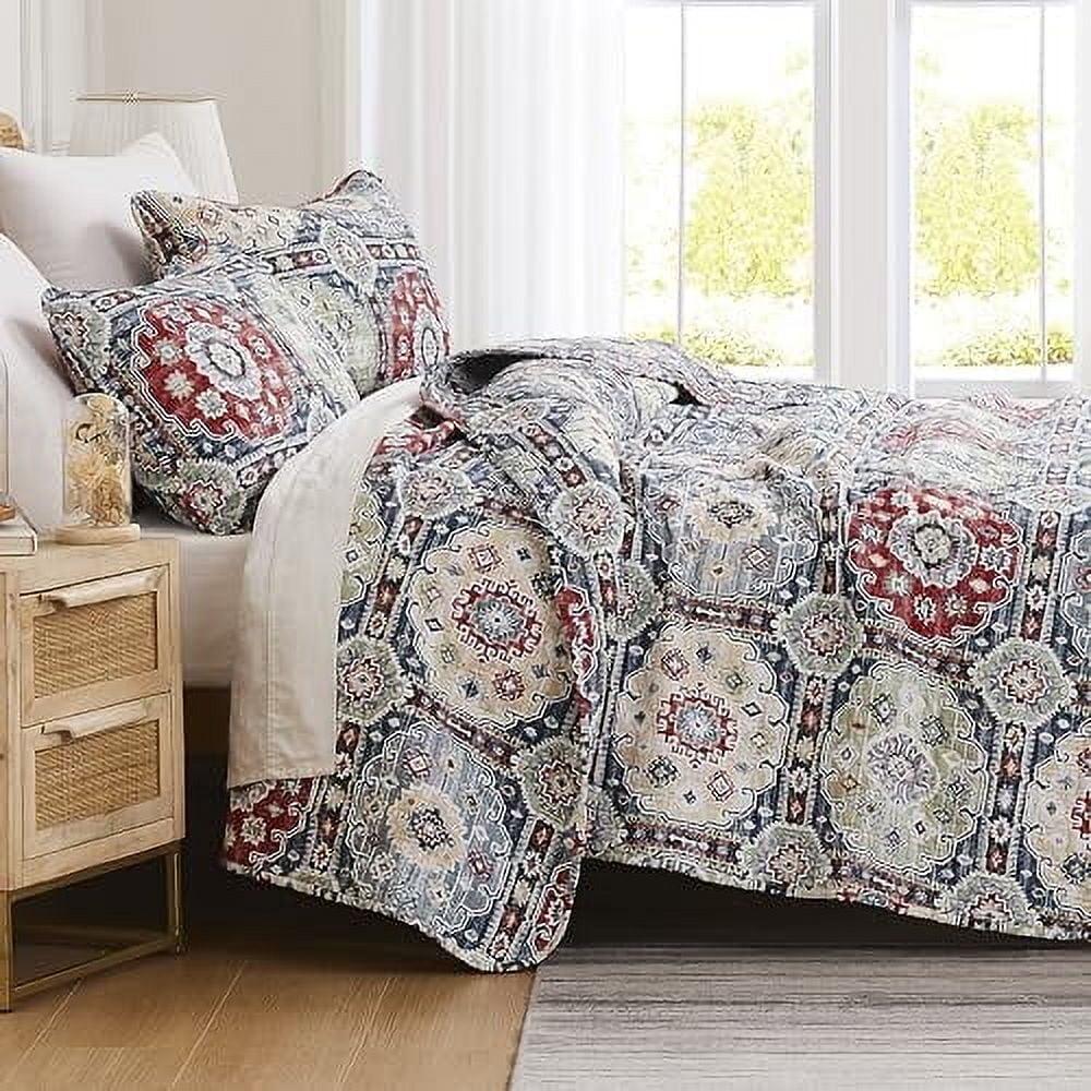 Kilim Multicolor Full Microfiber Quilt Set with Shams