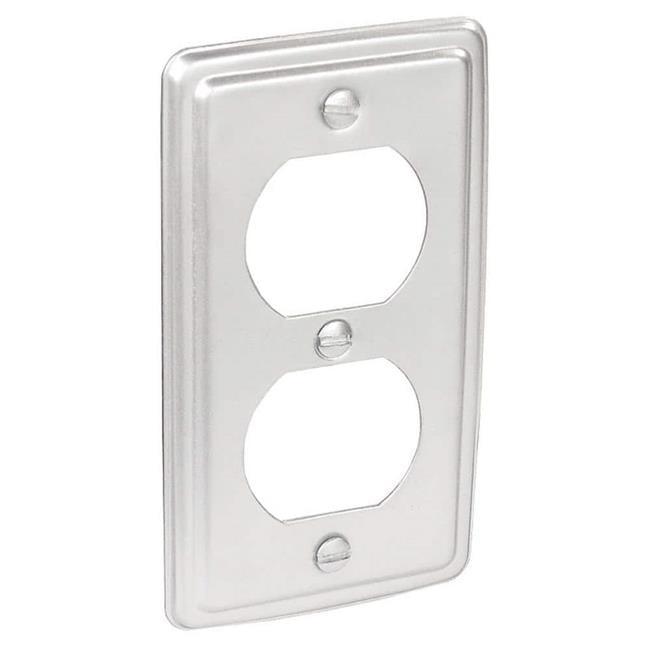 Southwire 4x2 Inch Zinc-Plated Steel Duplex Receptacle Cover