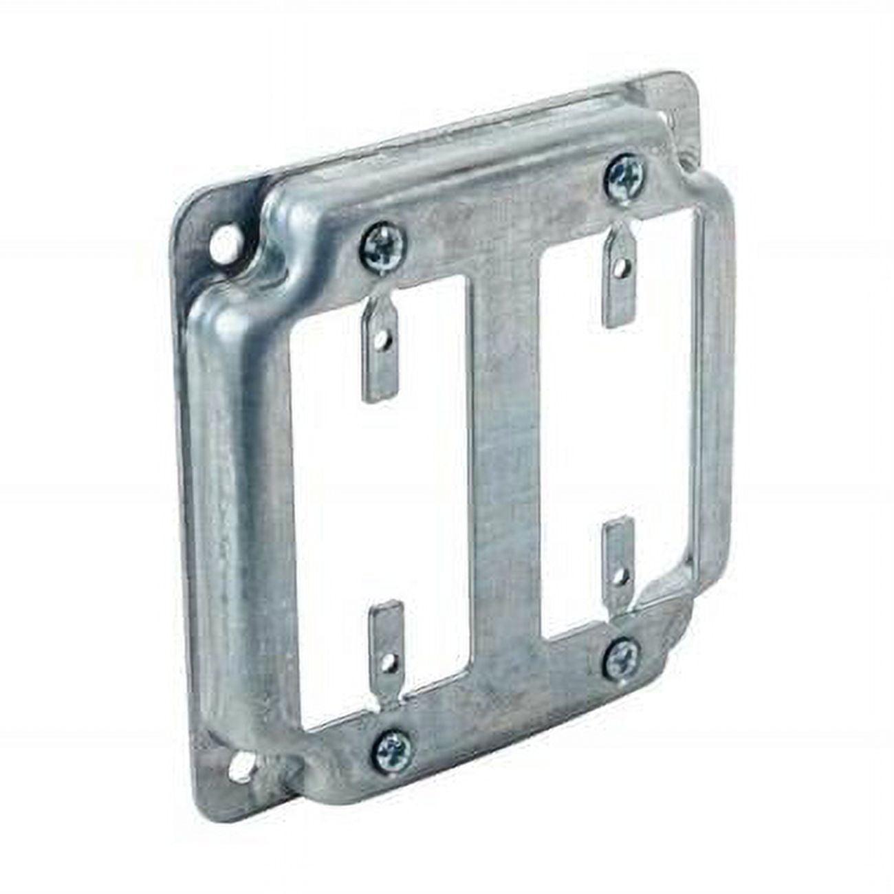 Galvanized Steel 2-Gang Square GFCI Box Cover