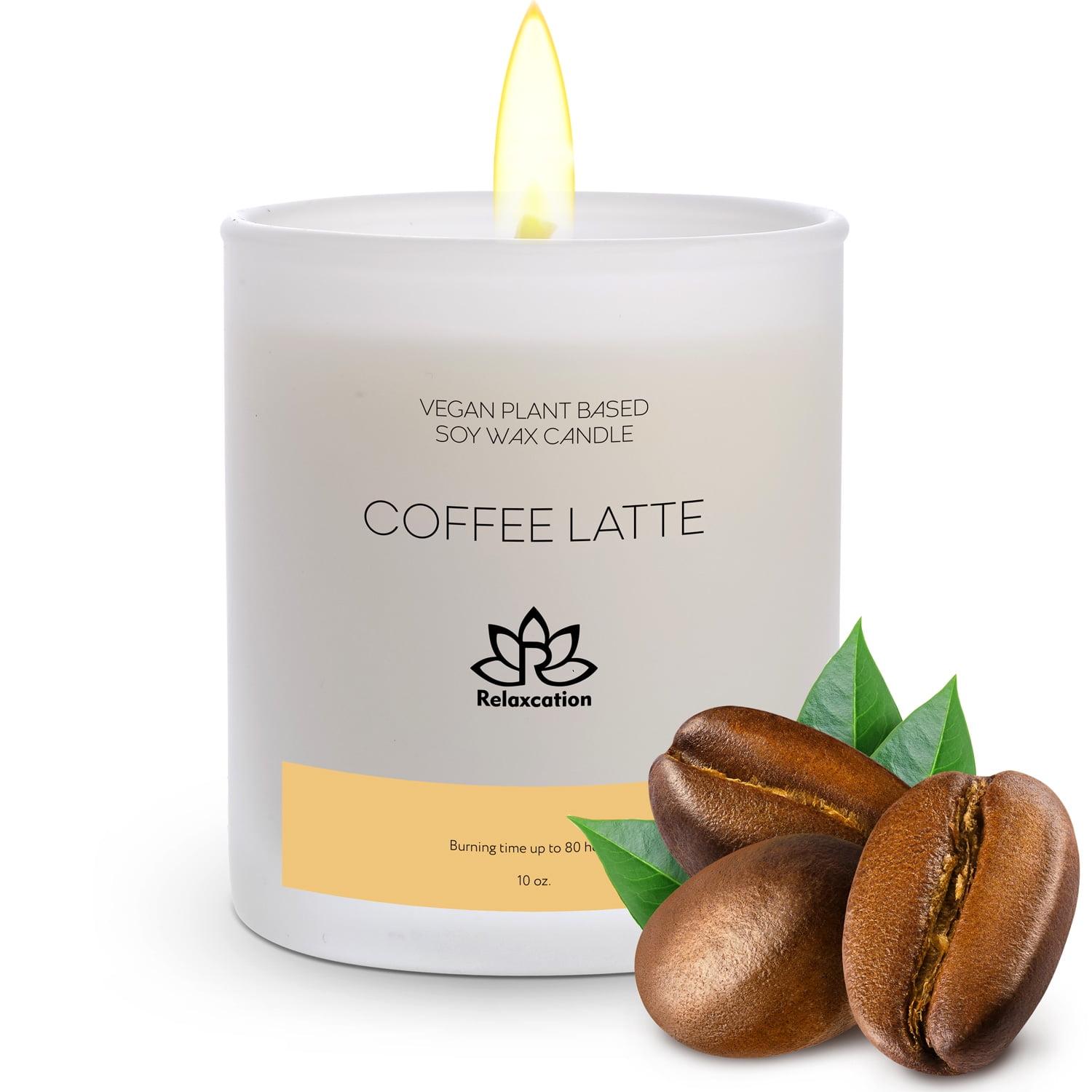 White Soy Wax Coffee Latte Scented Jar Candle