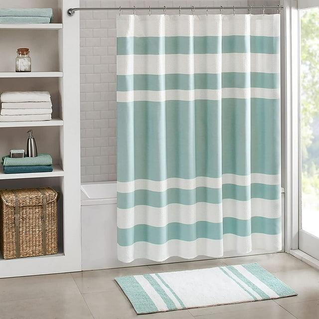 Spa Waffle Shower Curtain with 3M Treatment
