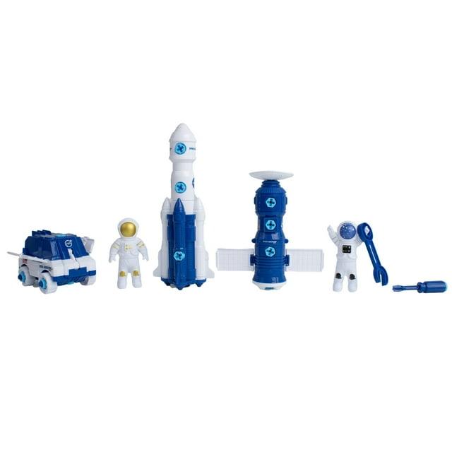 Space Adventure Build Your Own Space Station Playset 7pcs NASA Toy Kids 3+