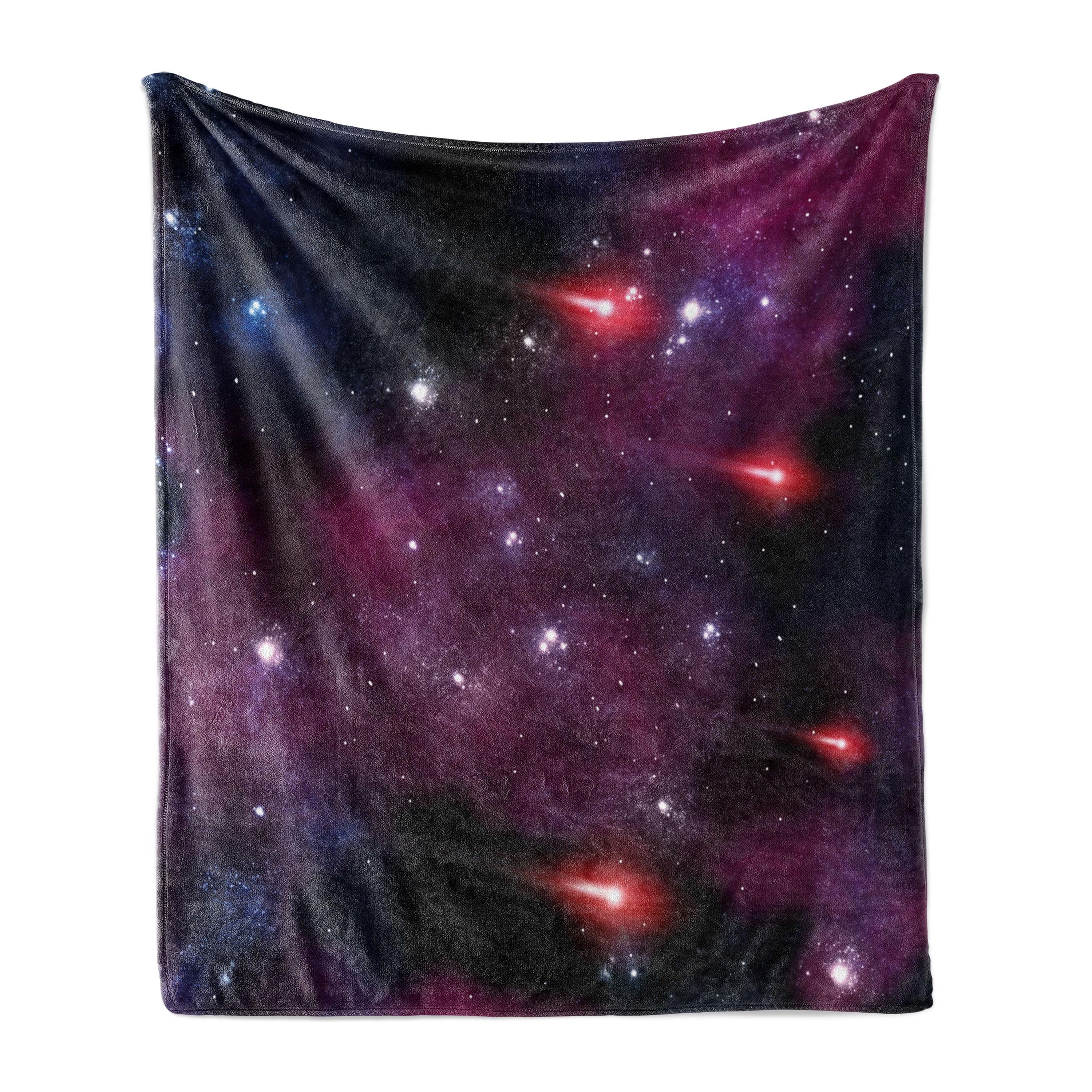 Magenta Blue Galaxy Fleece Throw Blanket, 70" x 90"