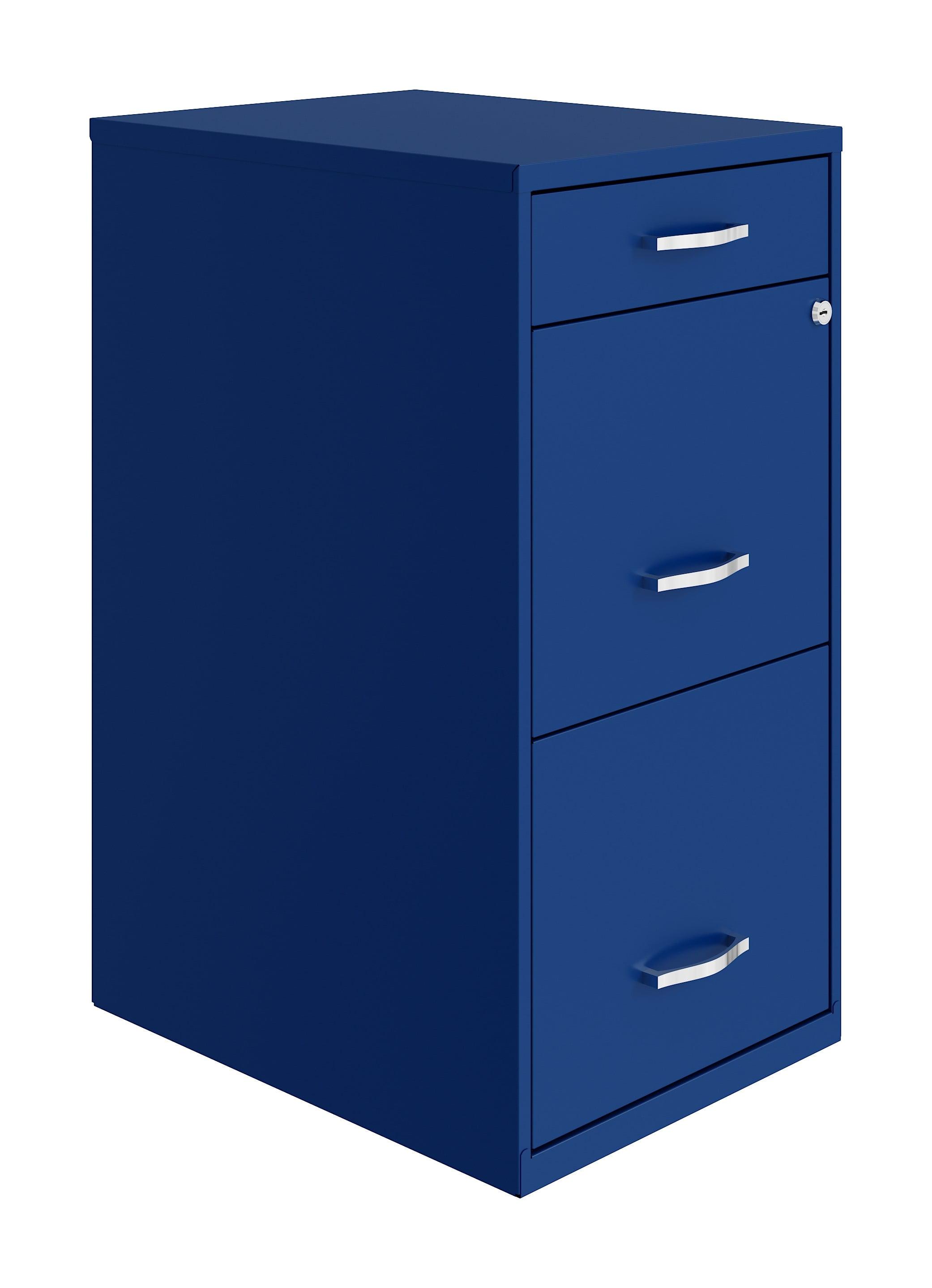 Classic Blue 3-Drawer Lockable Pedestal File Cabinet