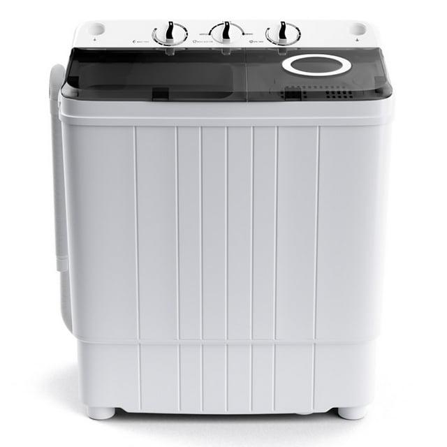 Kepooman Home Clothes Washing Machines,Standard Washing Machines,17.6 lbs Portable Washing Machine with Drain Pump-Black