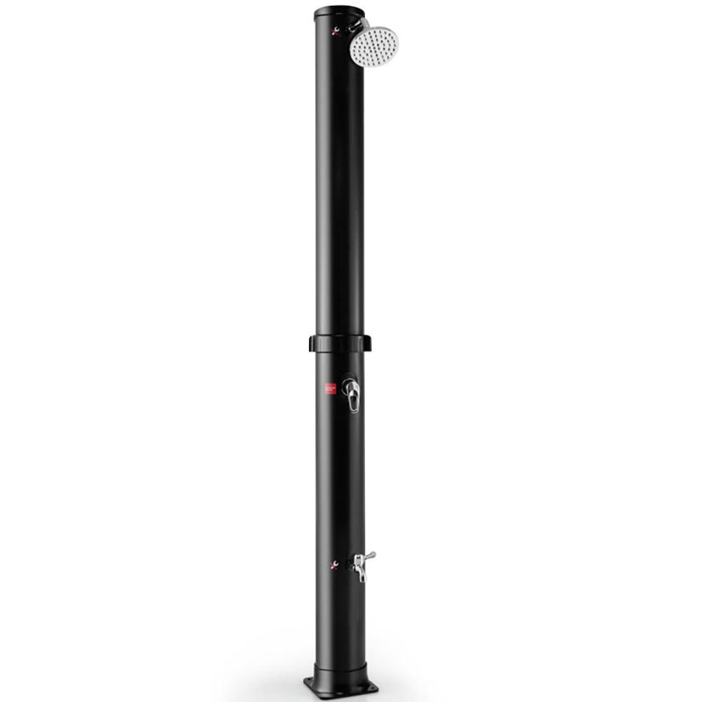 Spaco 7.2 Feet Black Solar-Heated Outdoor Shower with Rotating Head