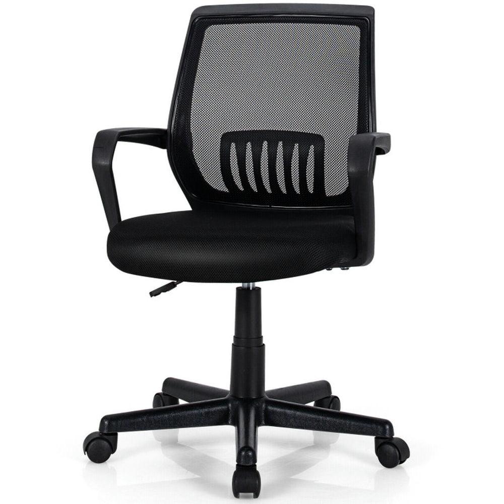 Costway Height Adjustable Mid-Back Mesh Chair  Executive Chair w/ Lumbar Support