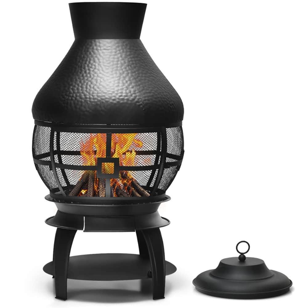Heatmaxx Round Cast Iron Wood Burning Smokeless Chimnea