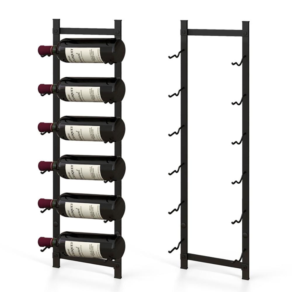 Spaco Rust Proof Wall Mounted Wine Rack for 6 or 9 Bottles-M, Bar Cabinet, Freestanding Floor Wine Holder