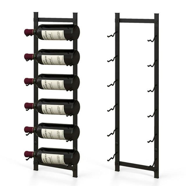 Spaco Rust Proof Wall Mounted Wine Rack for 6 or 9 Bottles-M, Bar Cabinet, Freestanding Floor Wine Holder