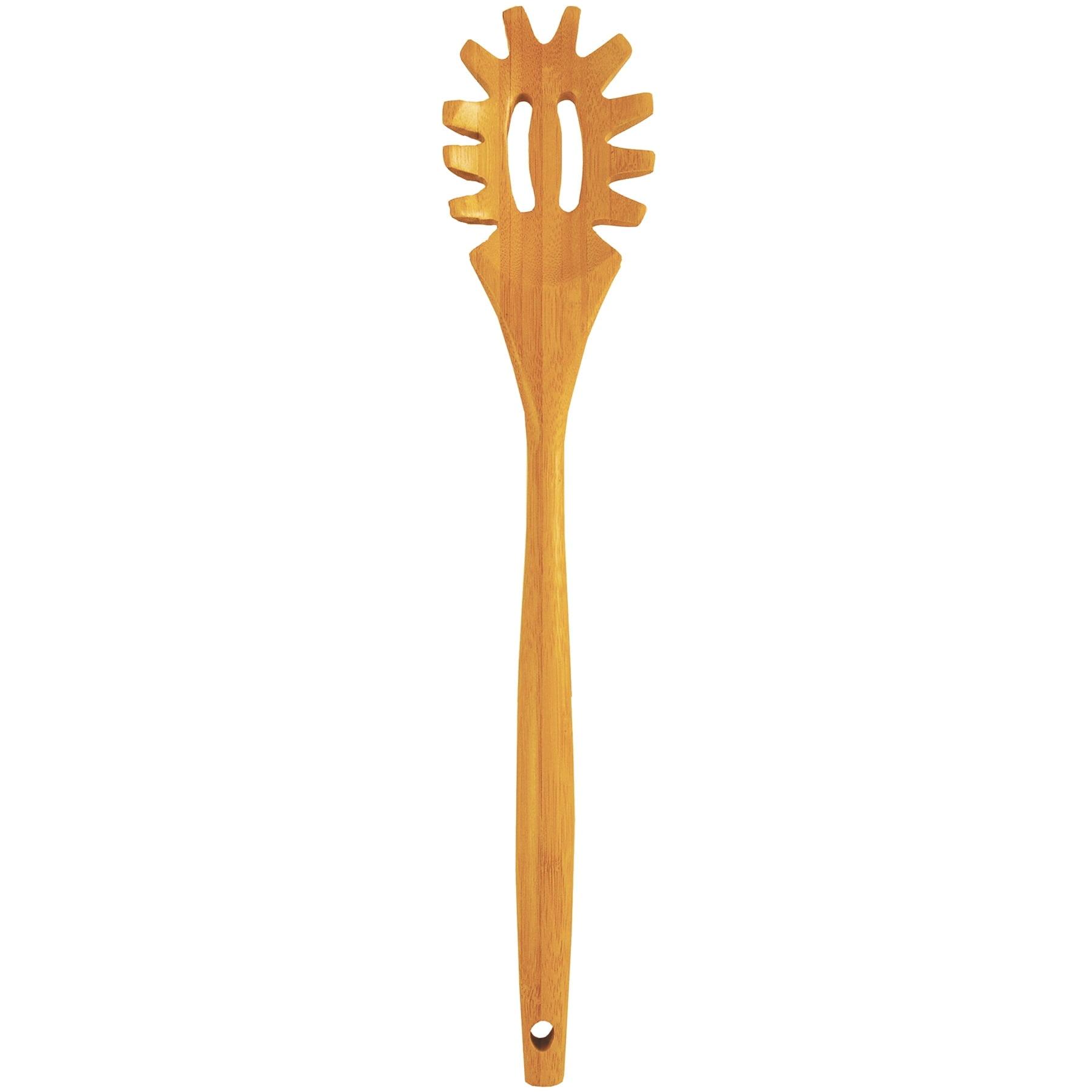 14" Natural Bamboo Spaghetti and Pasta Serving Spoon