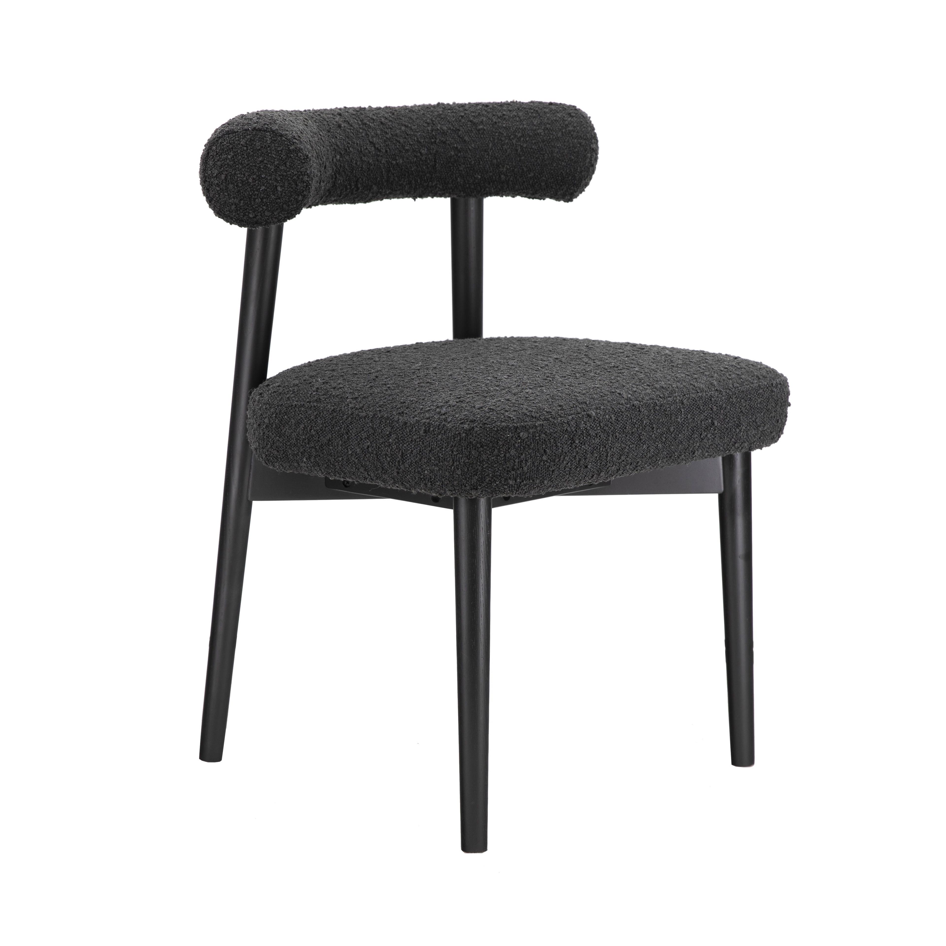Spara Performance Boucle Side Chair Black 23"W x 20.8"D x 28.4"H