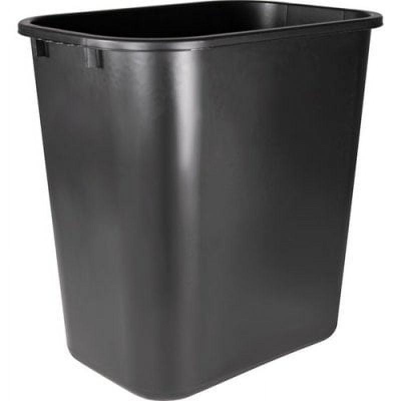 Sparco Rectangular Wastebasket 28 Qrt 14-1/2"x10-1/2"x15" BK 02160