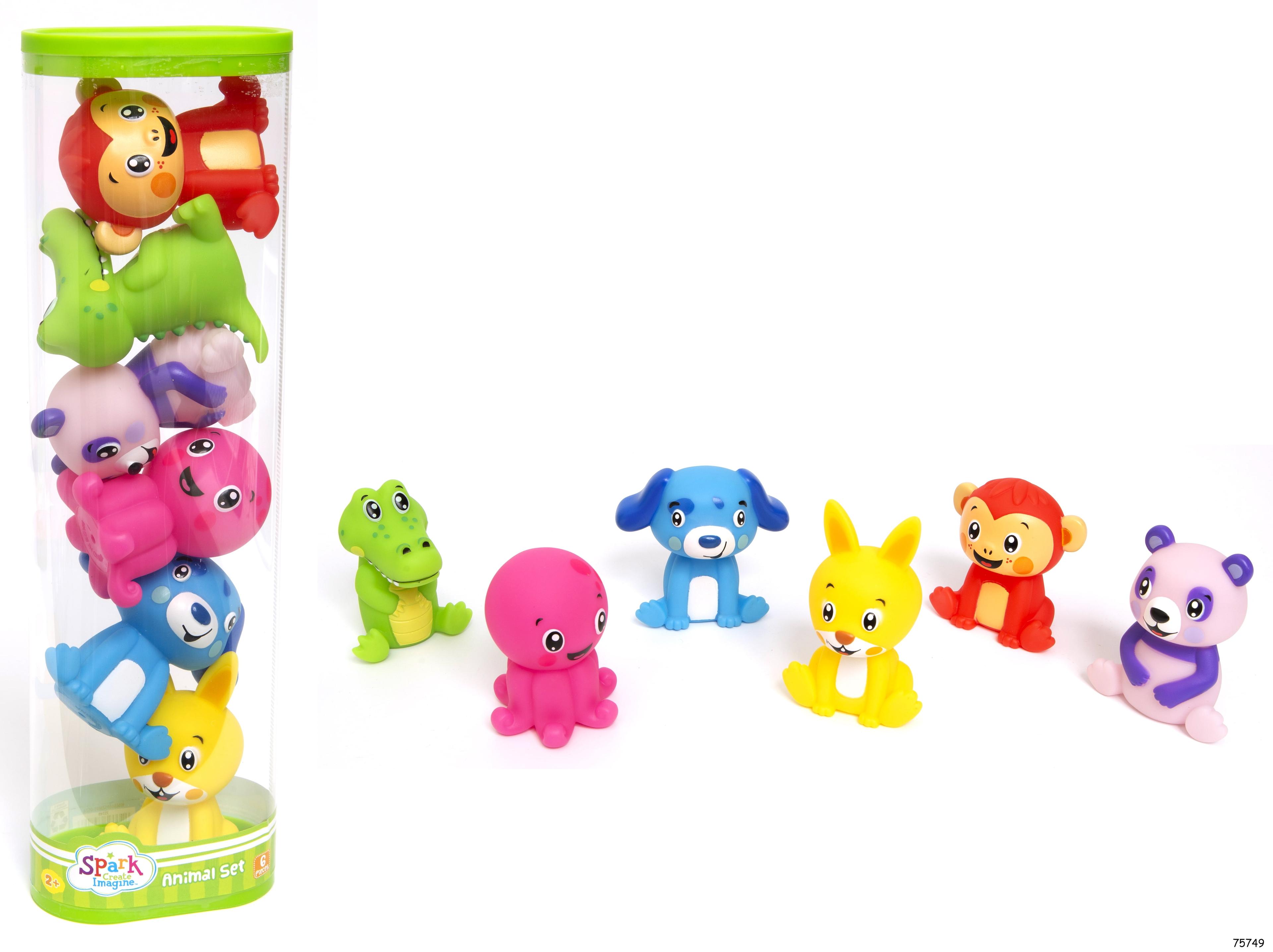 Spark Create Imagine 6-Piece Plastic Animal Figure Child’s Play Set