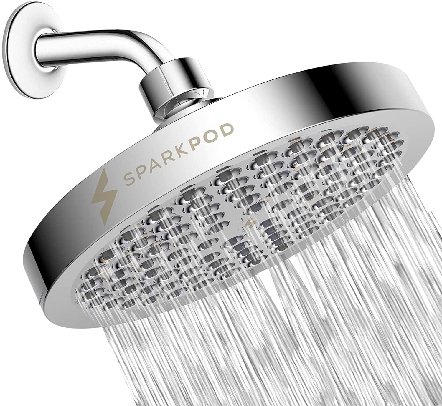 SparkPod 6" Chrome Rain Shower Head with Filter