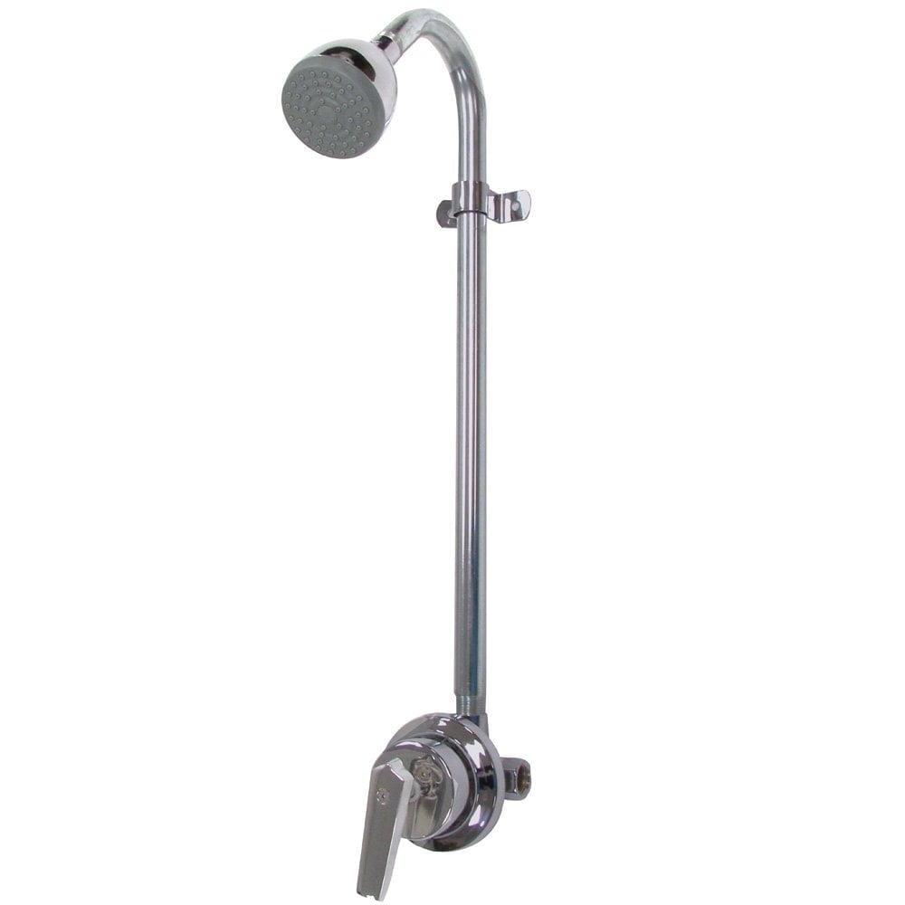 Speakman S-1496-AF Sentinel Mark II Shower Valve Combination with Cross Handle – Indoor/Outdoor Shower Hardware – Pressure Balance Exposed Shower Valve, Rough Chrome, 24.00L x 5.13W x 5.44H