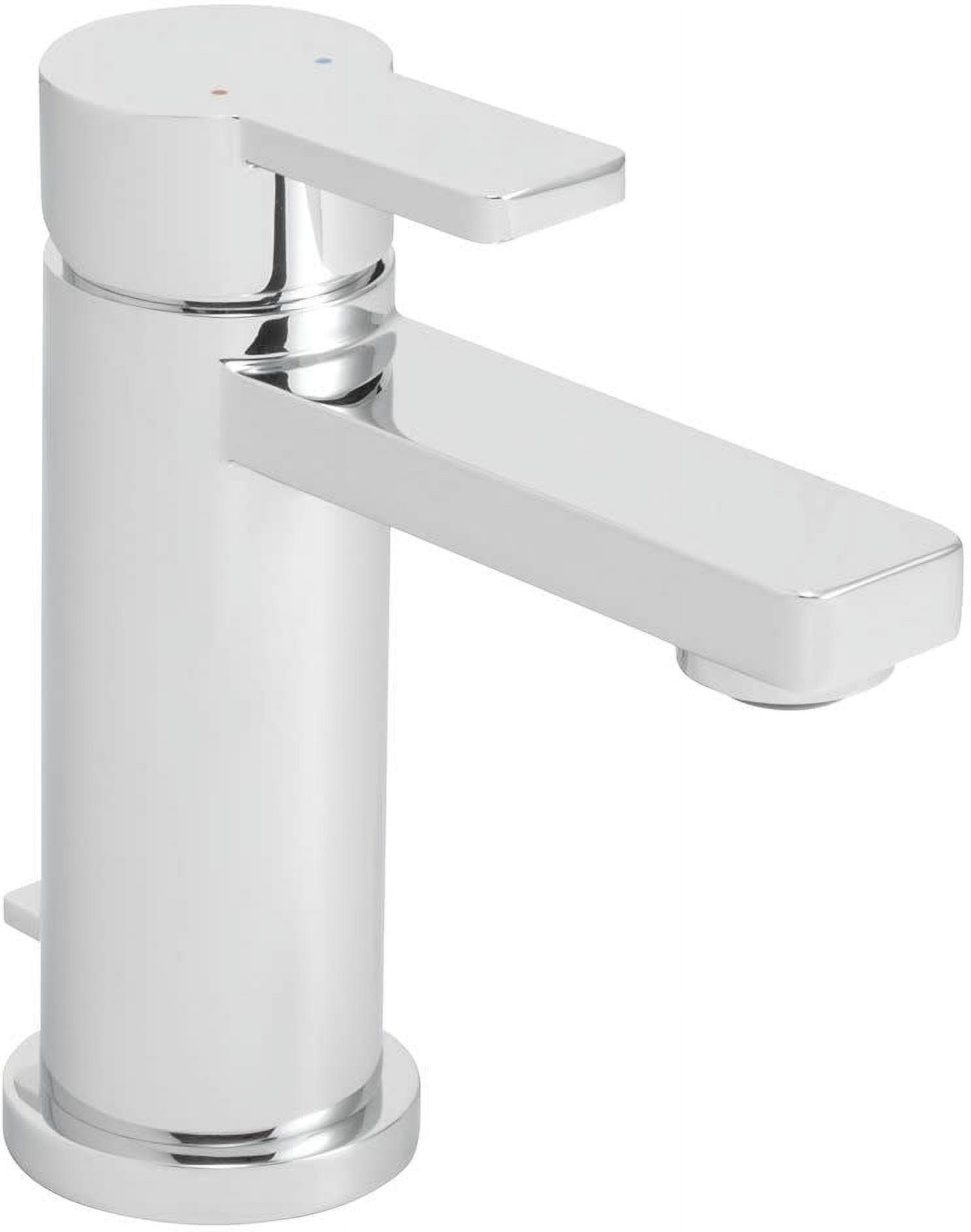 Polished Chrome Single Hole Bathroom Faucet with Lever Handle