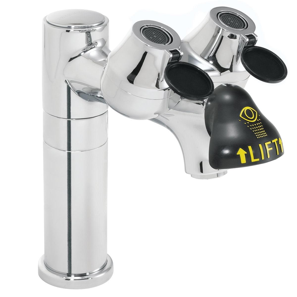 Polished Chrome Dual Head Eyewash Faucet