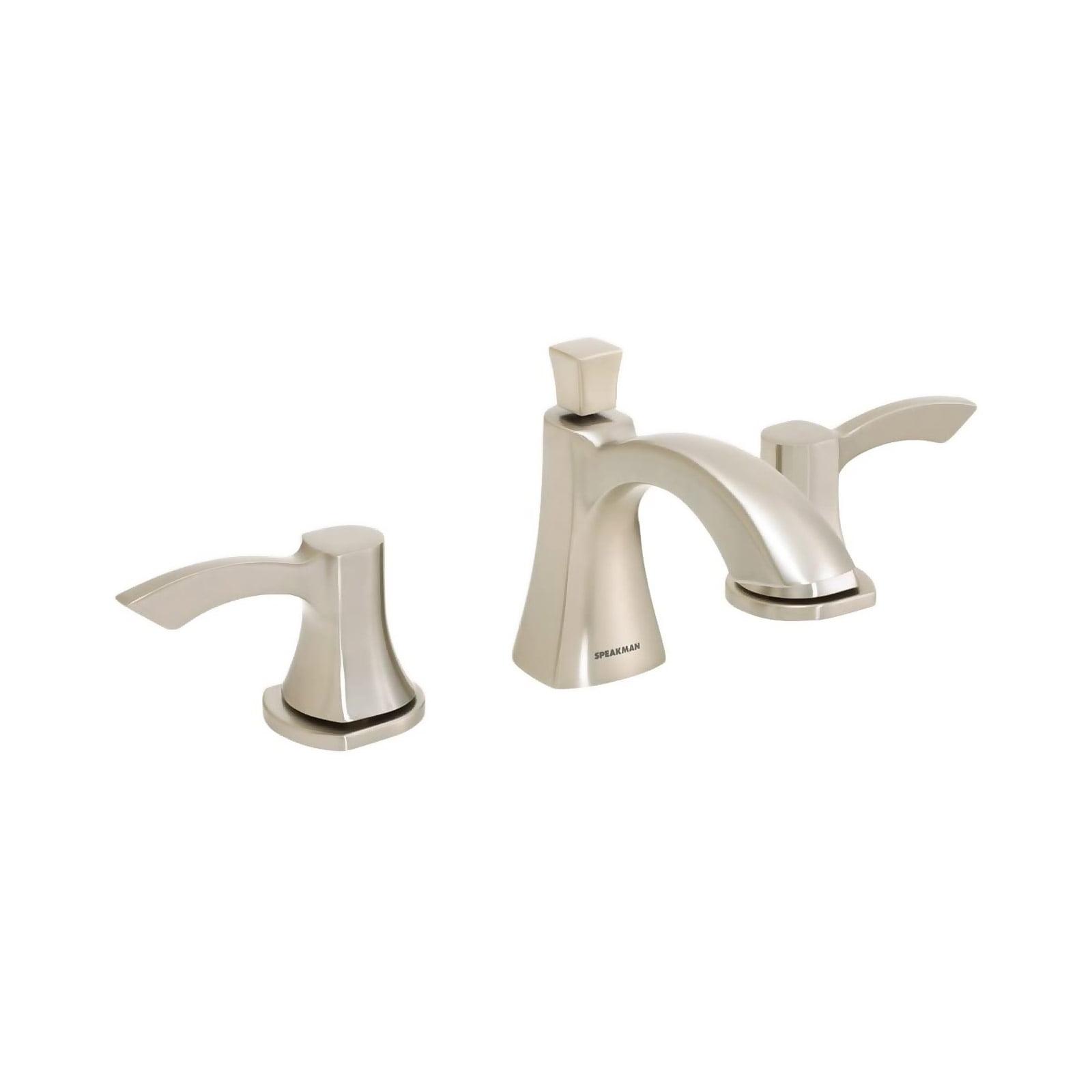 Tiber Square Frame Soft Curve 8" Brushed Nickel Widespread Faucet