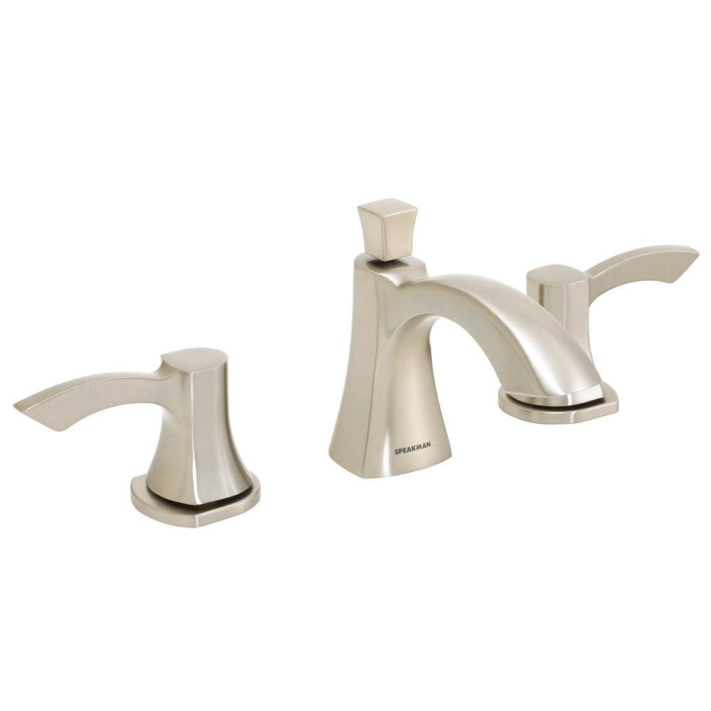 Tiber Square Frame Soft Curve 8" Brushed Nickel Widespread Faucet