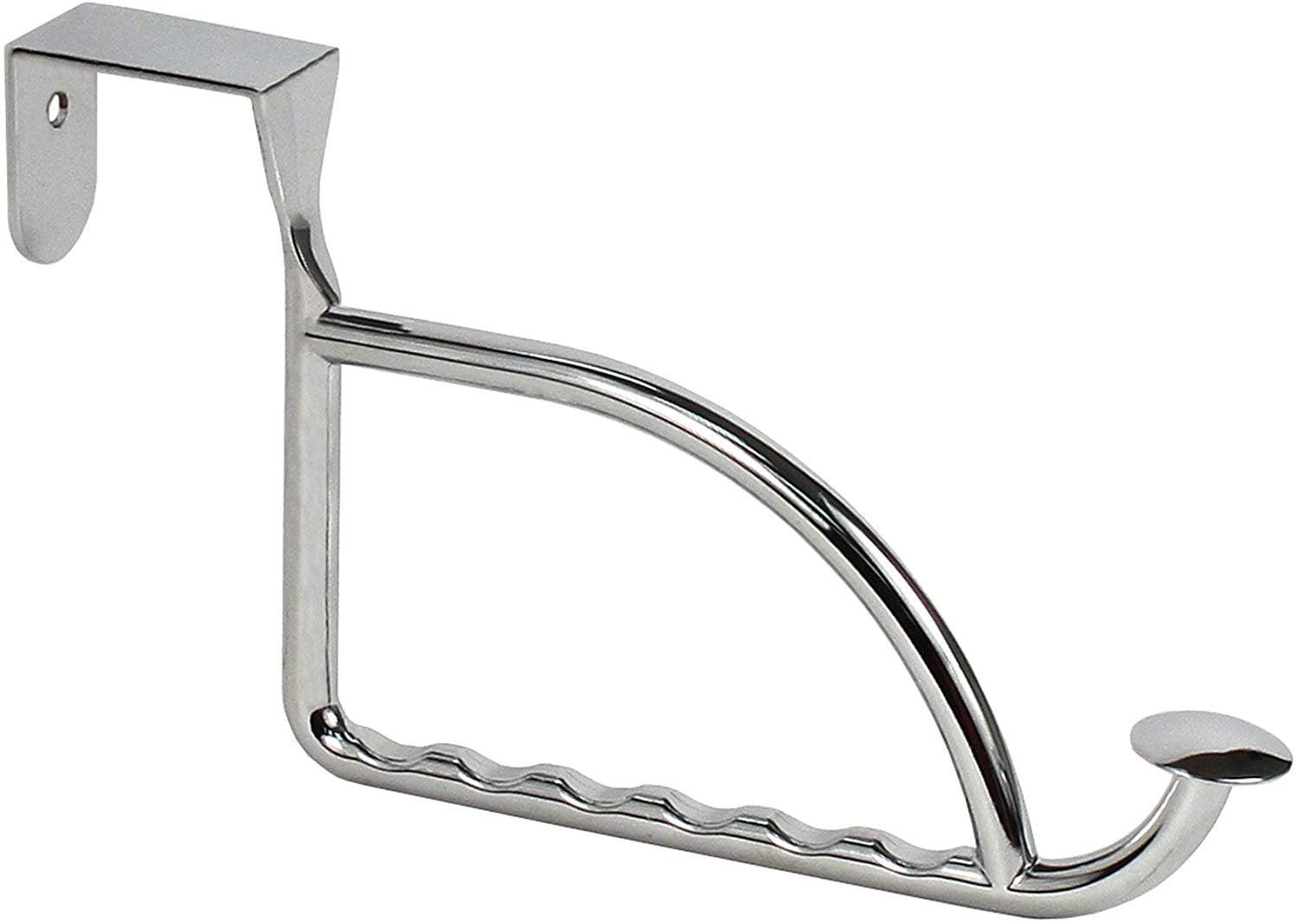 Chrome Over-the-Door Hanger Holder with Single Hook