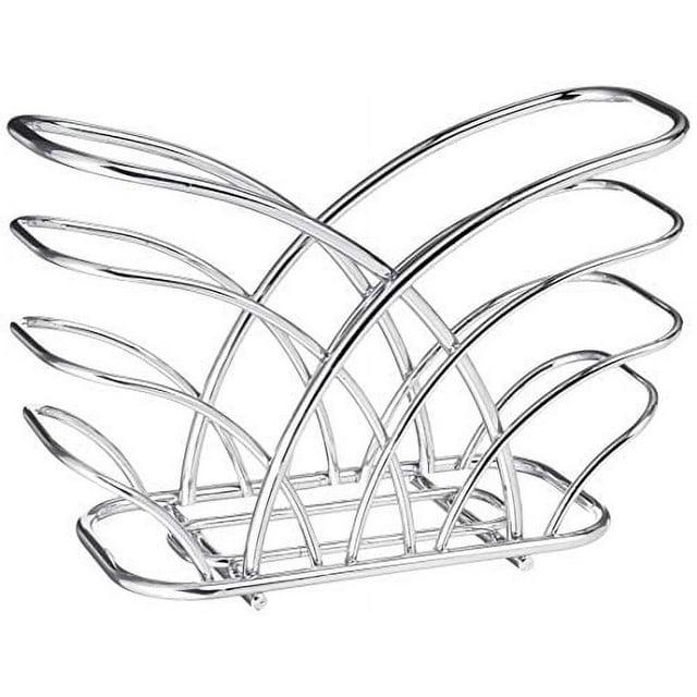 Spectrum Diversified Flower Upright Holder for Dining Table, Countertop Napkin Storage for Modern Organization, Contemporary Kitchen Décor, Chrome