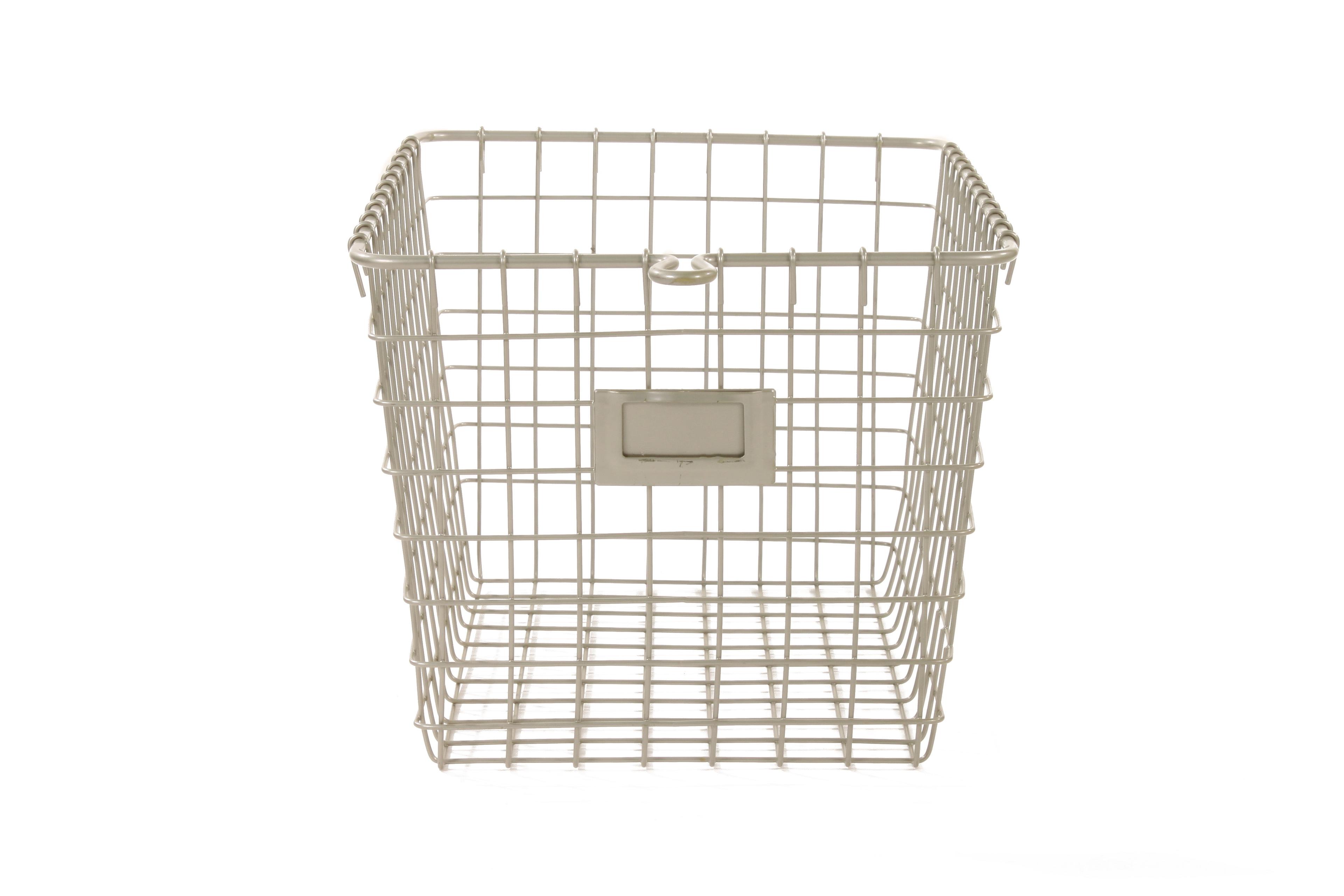Spectrum Diversified Small Storage Basket Light Silver: Metal Locker Storage & Portable Utility Organizer