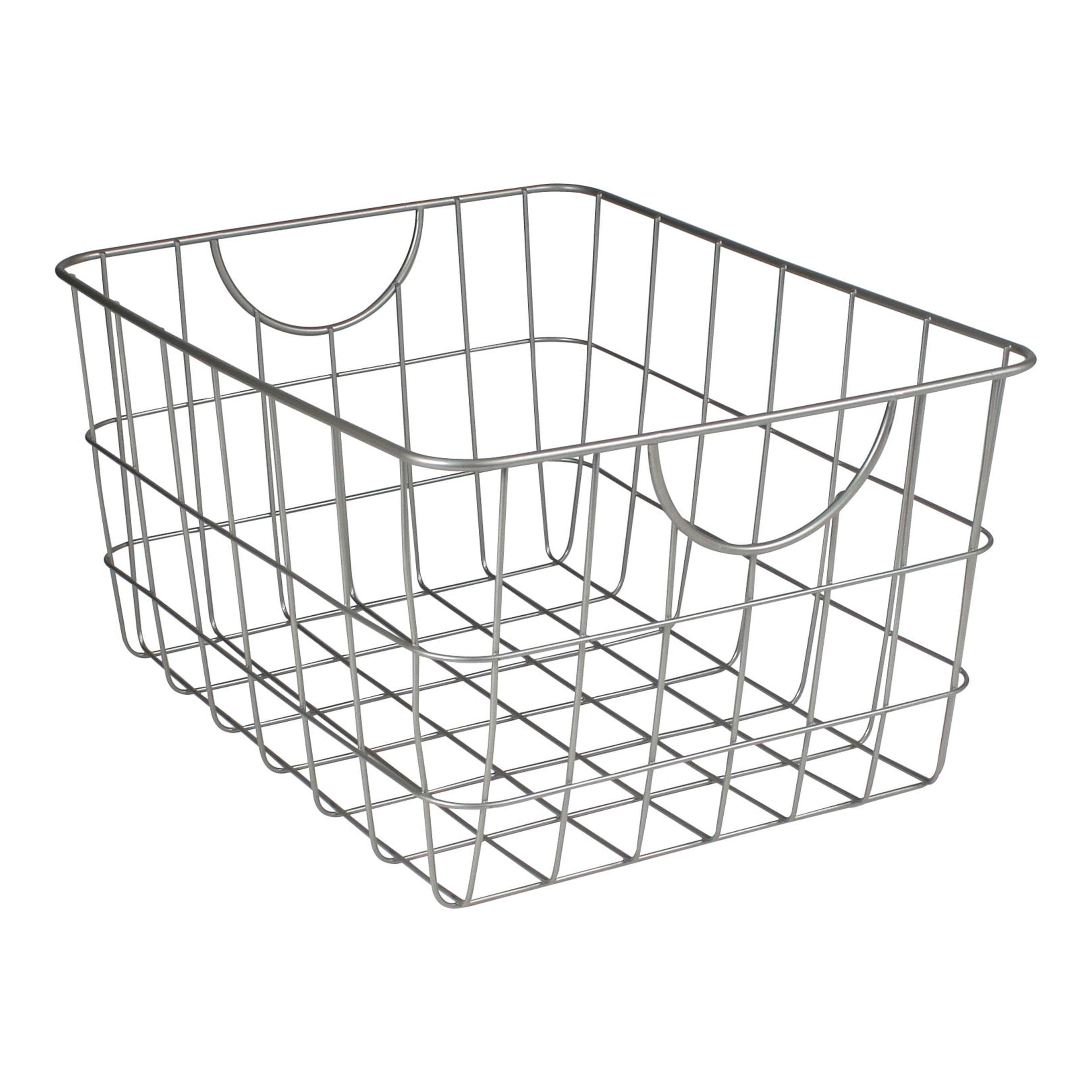 Spectrum Satin Nickel Wire 16" Utility Storage Basket