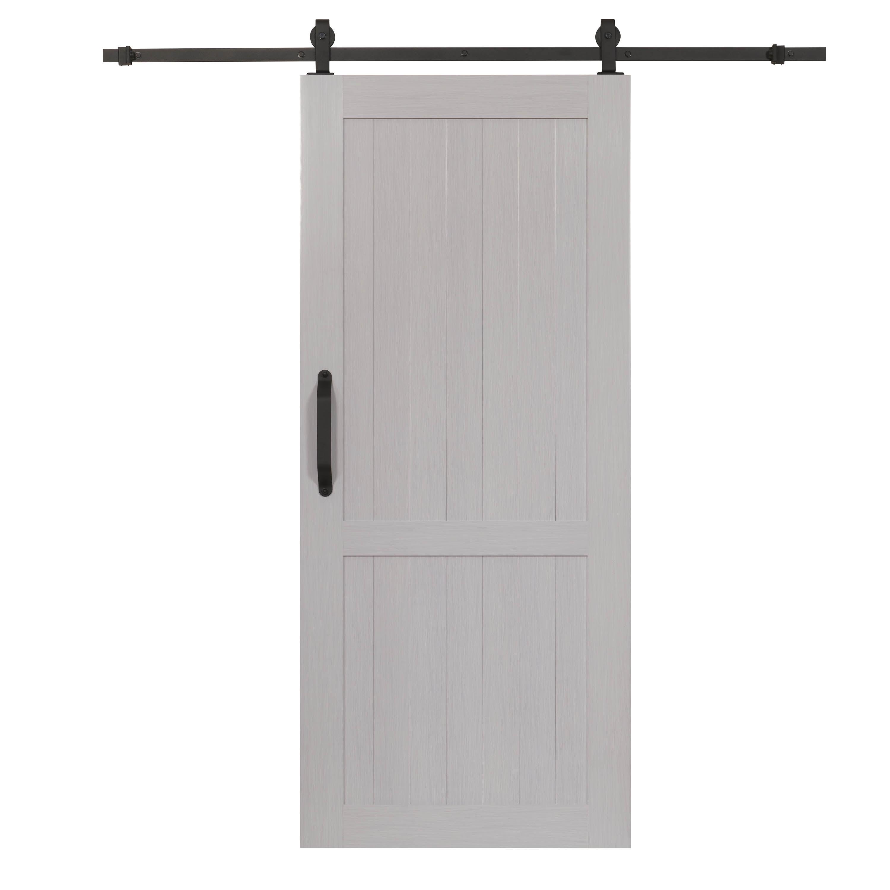 LTL Home Products Millbrooke 84'' Hollow Paneled with Installation Hardware Kit Barn Door