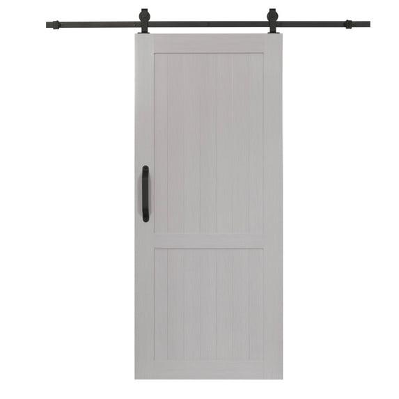 LTL Home Products Millbrooke 84'' Hollow Paneled with Installation Hardware Kit Barn Door