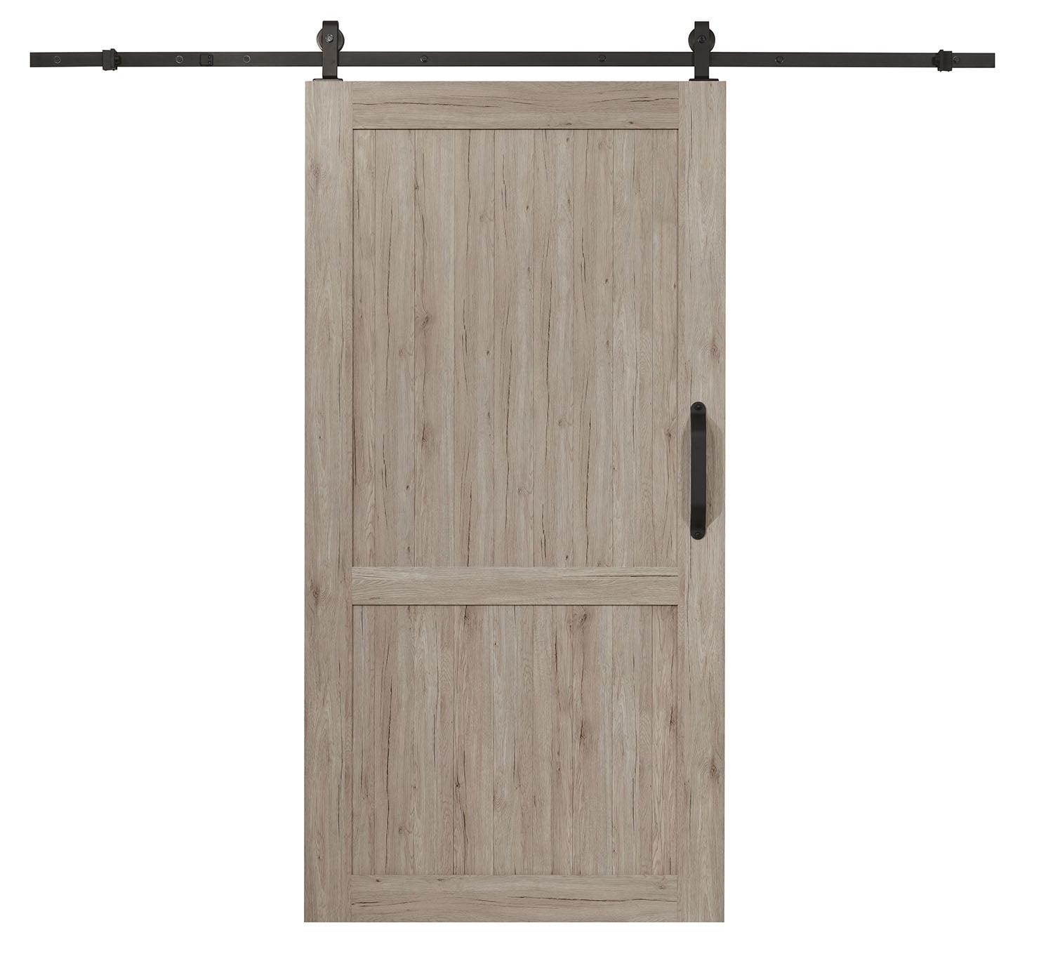 LTL Home Products Millbrooke 84'' Hollow Paneled with Installation Hardware Kit Barn Door