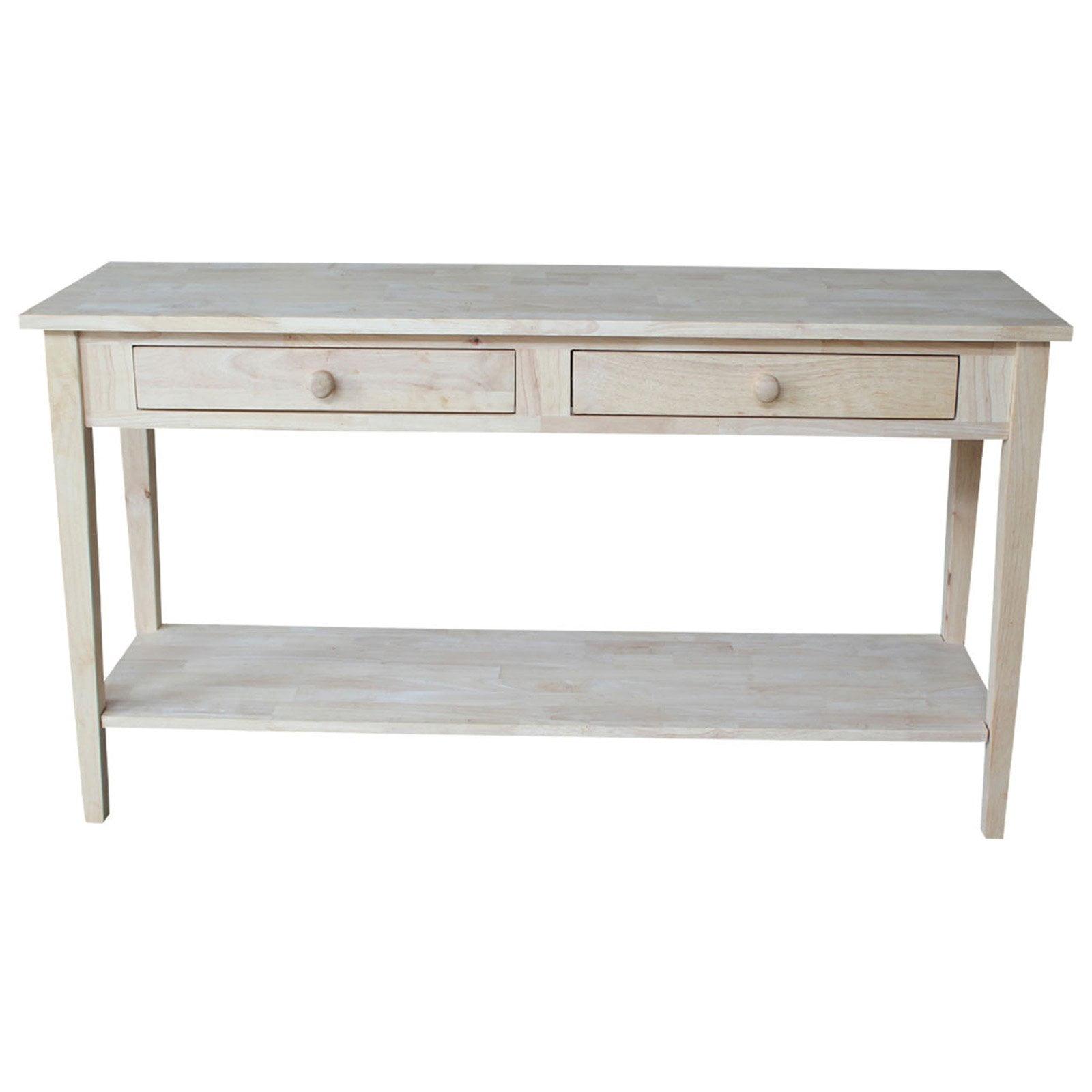 Spencer Console Server Table Unfinished Light Brown - International Concepts