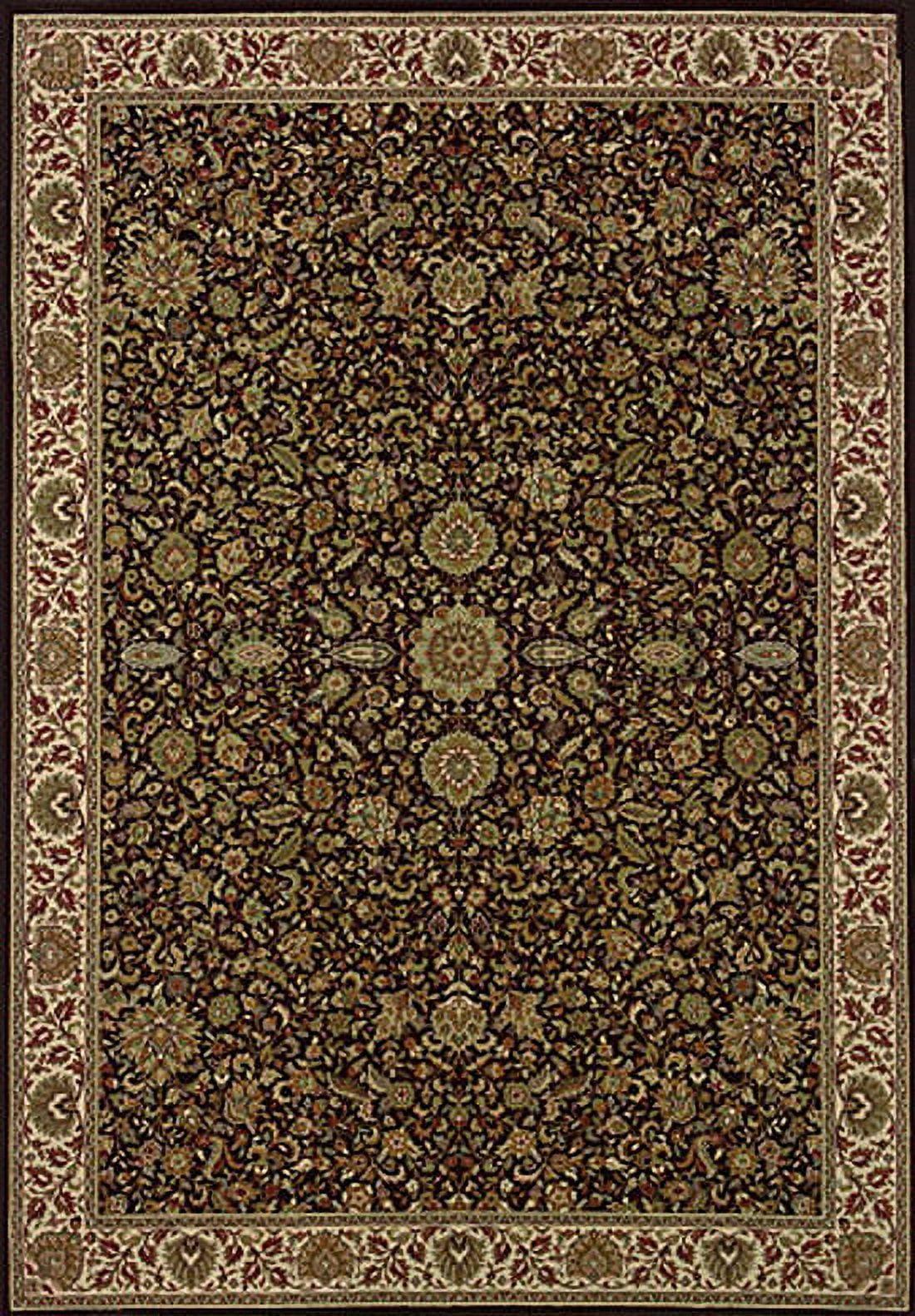 Ivory Hand-knotted Rectangular Oriental Synthetic Rug