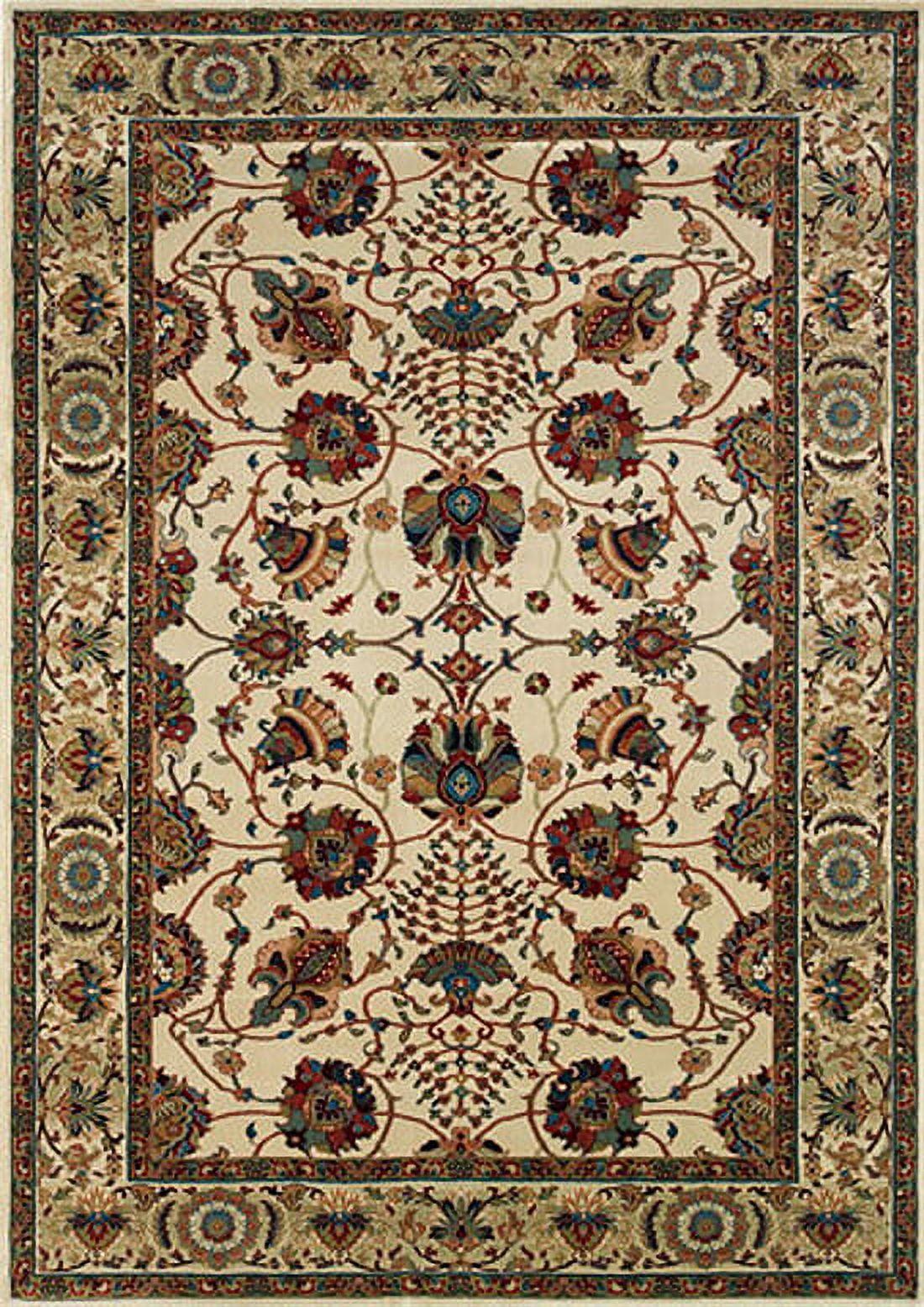 Ivory Hand-knotted Synthetic Oriental 2' x 3' Area Rug