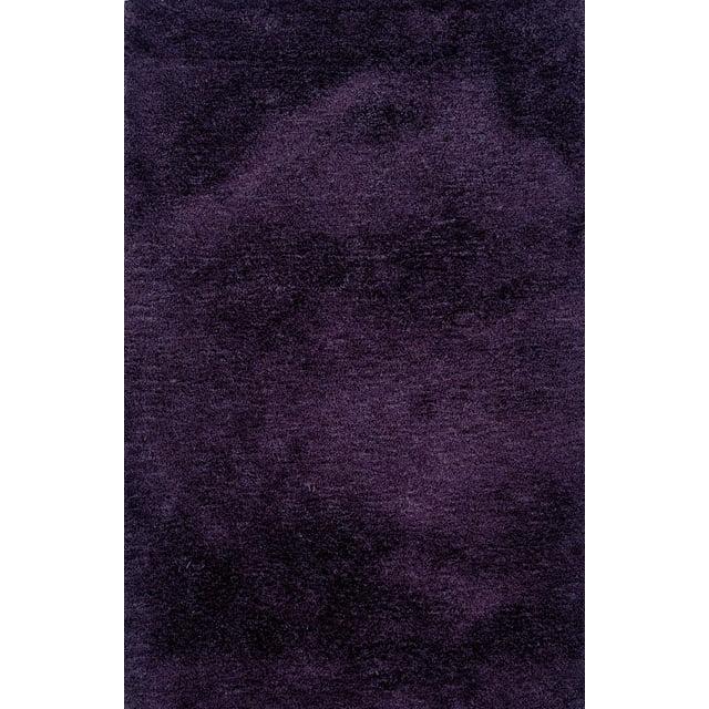Oriental Weavers Cosmo Hand-made Shag Area Rug - 81108 - 3'3" x 5'3" - in Solid Purple - Plush Soft Shag, Modern Style, Hand-Made, Stain Resistant, Entrway, Bedroom Rug