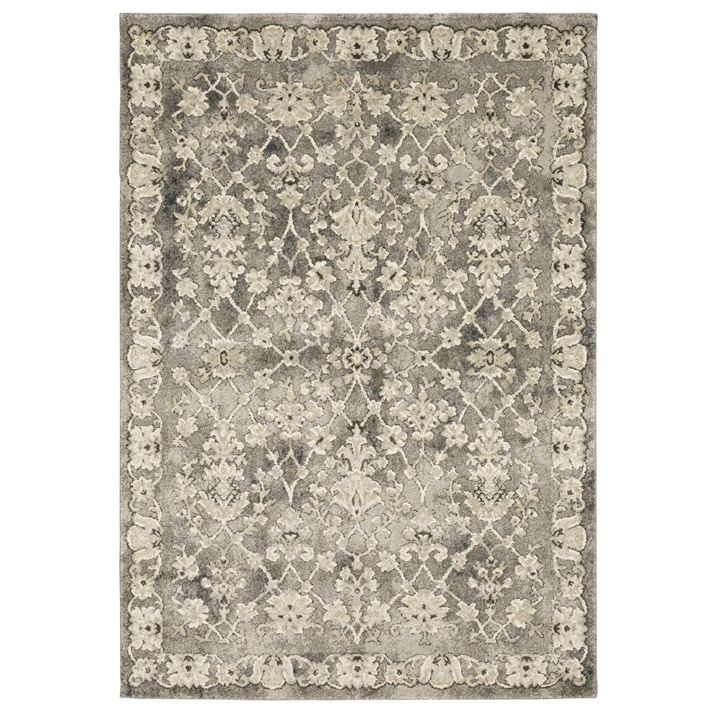 Luxor Elegance Grey 6'7" x 9'6" Hand-knotted Synthetic Area Rug