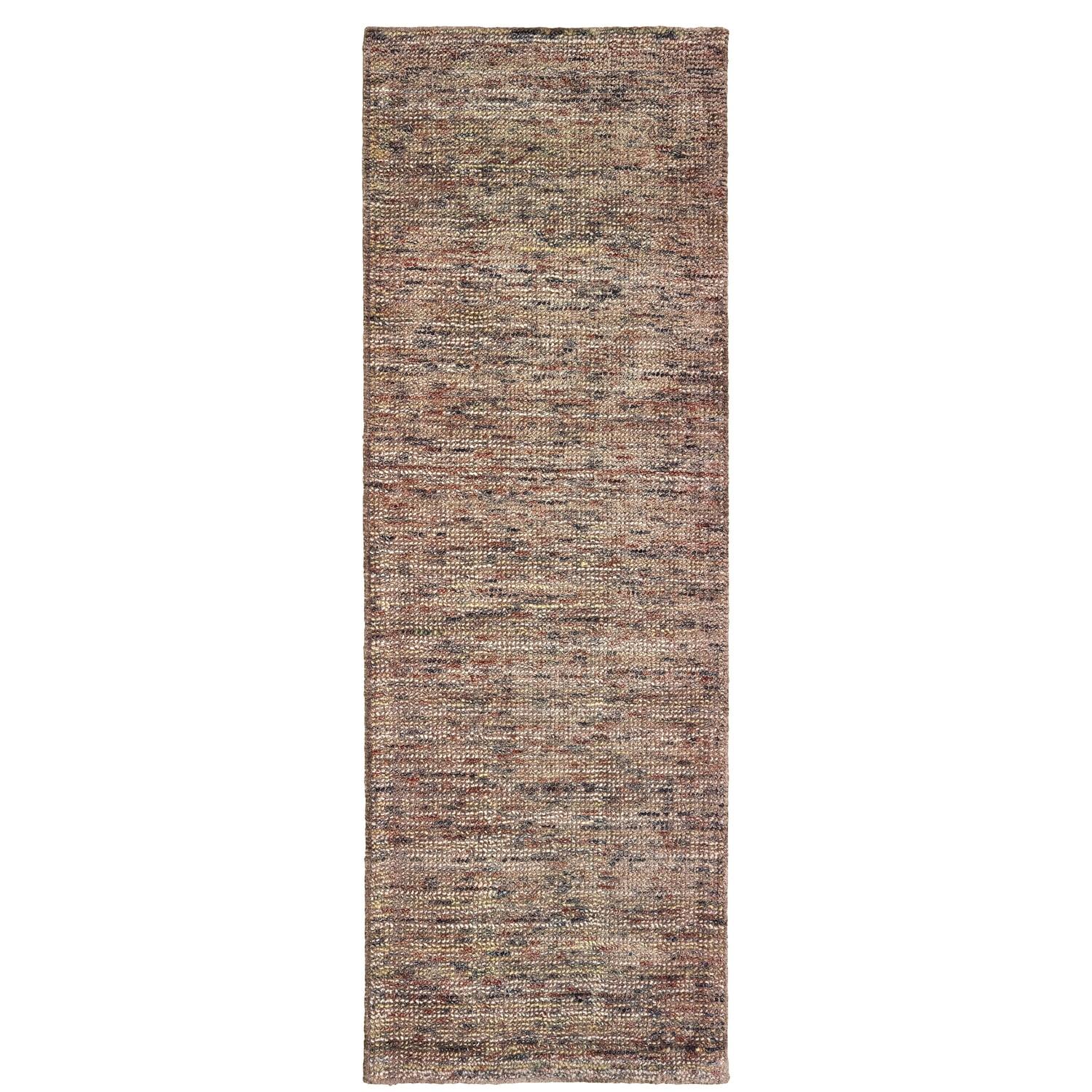 Heathered Elegance Gray Wool & Viscose 2'6" x 8' Runner Rug