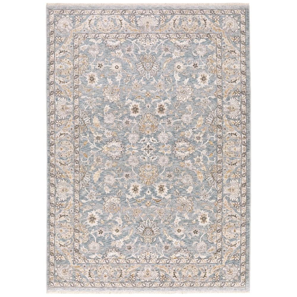 Oriental Weavers Maharaja 070E1 Blue/ Ivory Indoor Area Rug - 5'3" x 7'6"