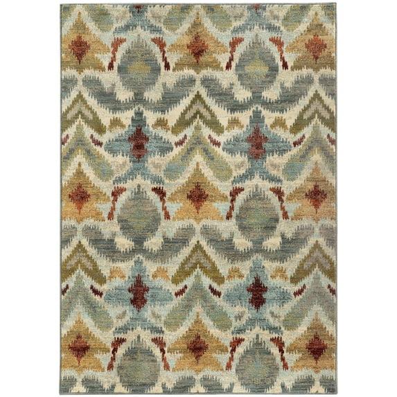 Sphinx Sedona Area Rug 6371C Ivory Curves Trees 2' 3" x  7' 6" Rectangle