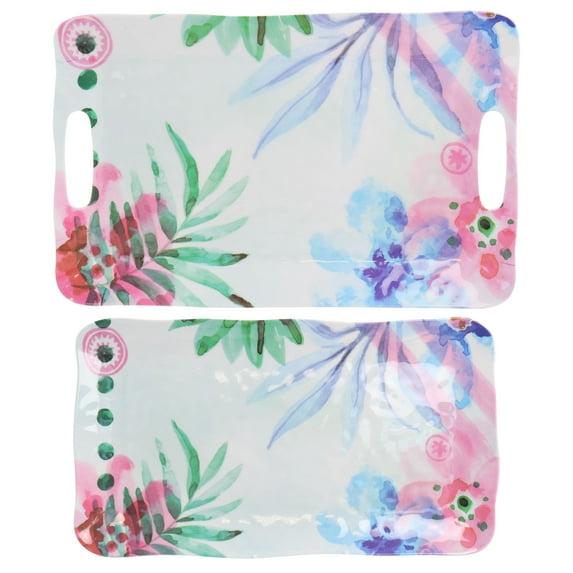 Spice by Tia Mowry Spice By Tia Mowry Cinnamon Twist 2 Piece Melamine Serving Tray Set In Multi
