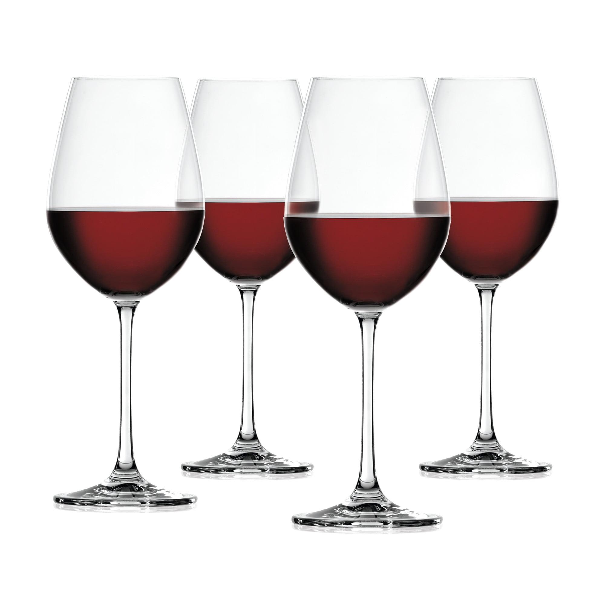 Salute 19.4oz. Crystal Red Wine Glass Set (Set of 4)