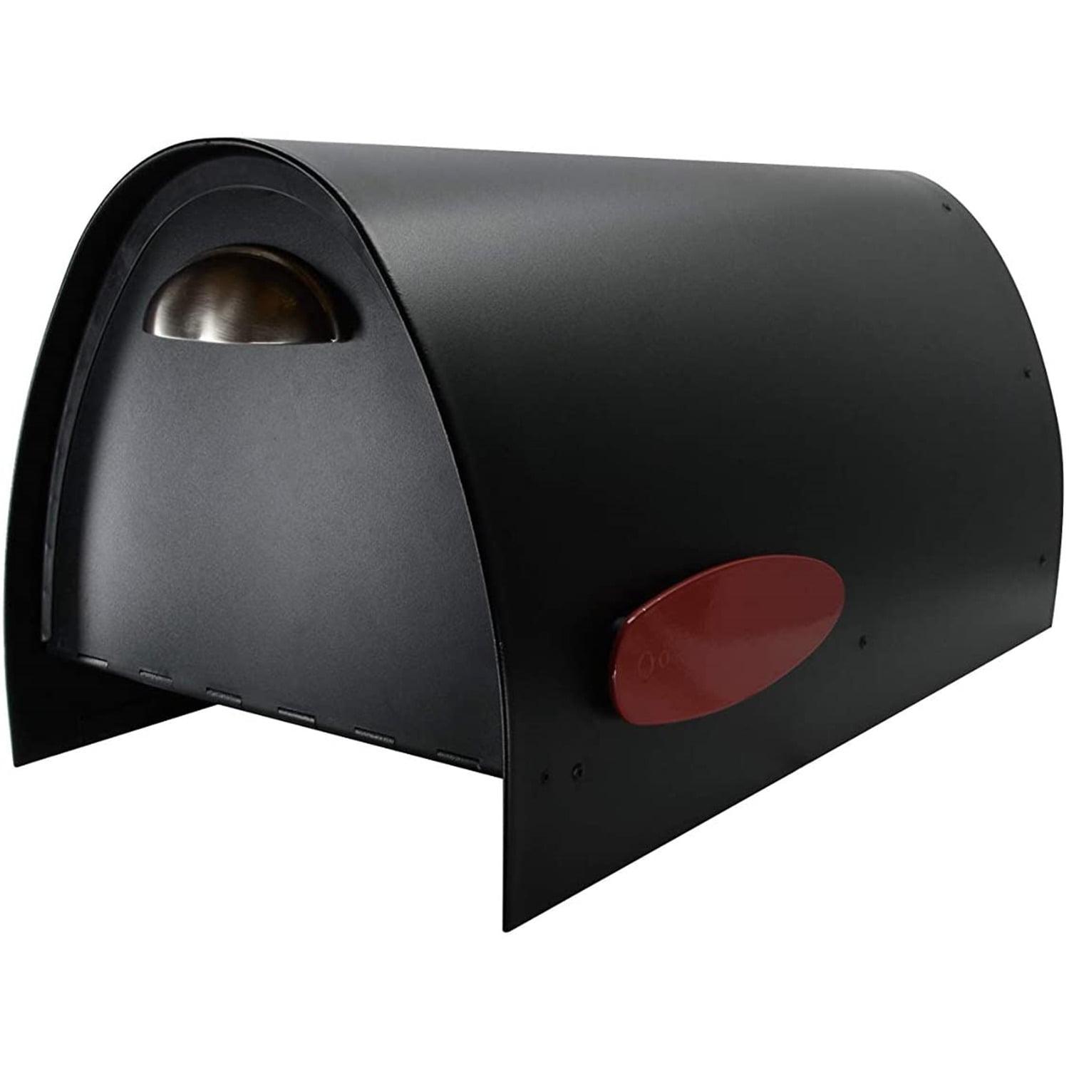 Large Black Stainless Steel Modern Postbox