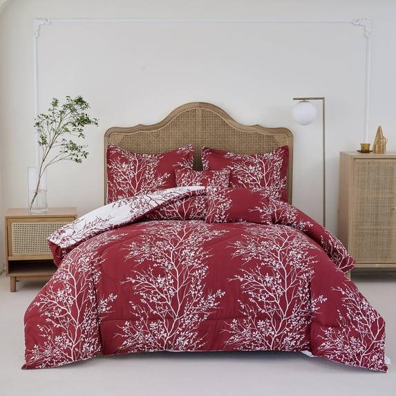 Spirit Linen 6-Piece Foliage Reversible Comforter Set