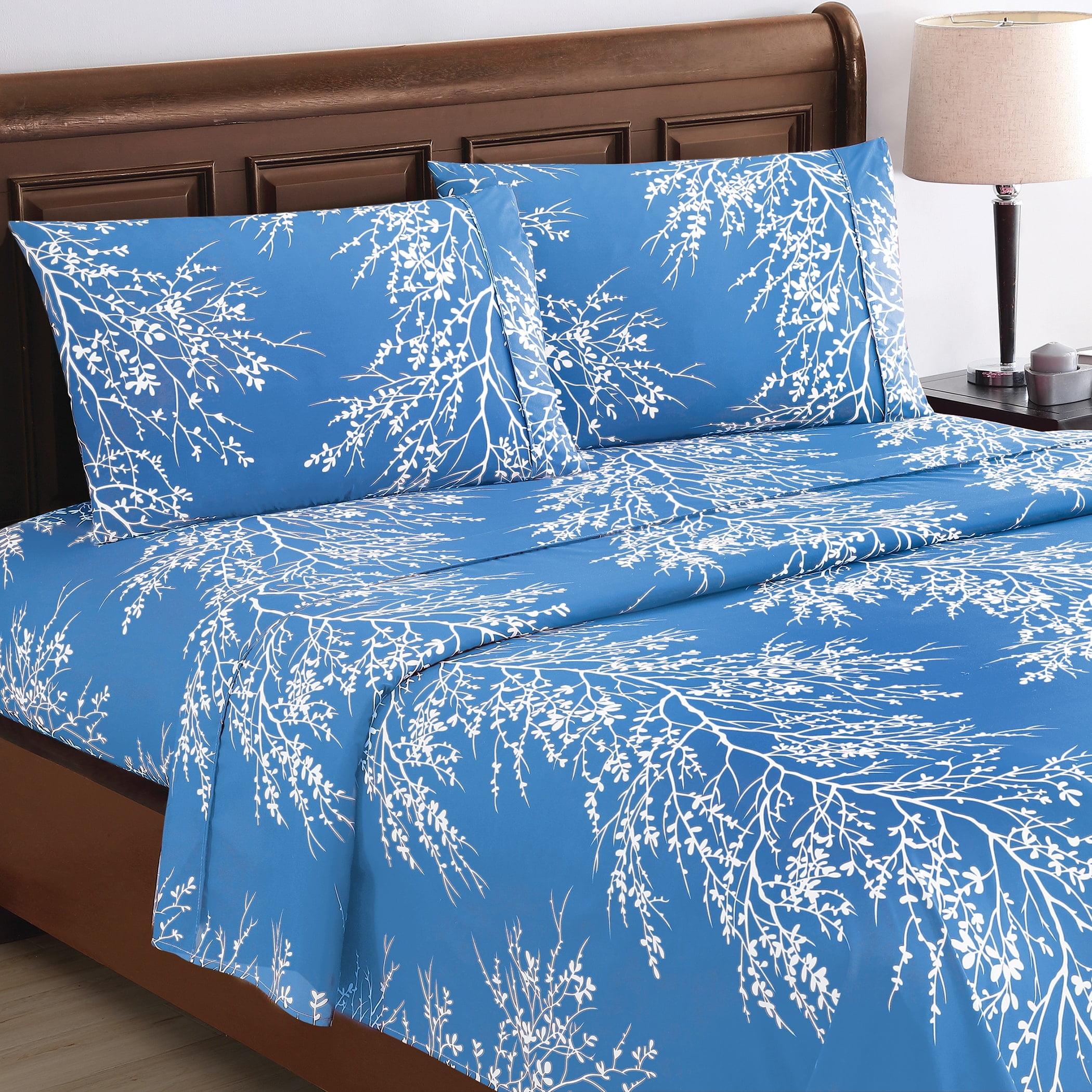 Microfiber Floral Sheet Set