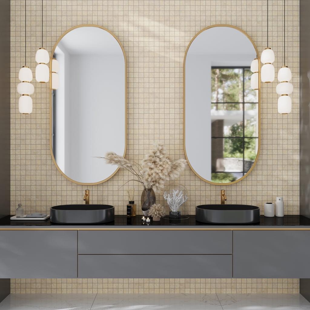 Splendor Beige Porcelain Mosaic Tile Sheet for Kitchen and Bathroom