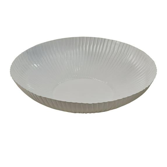 Split P White Corrugated Bowl 16"