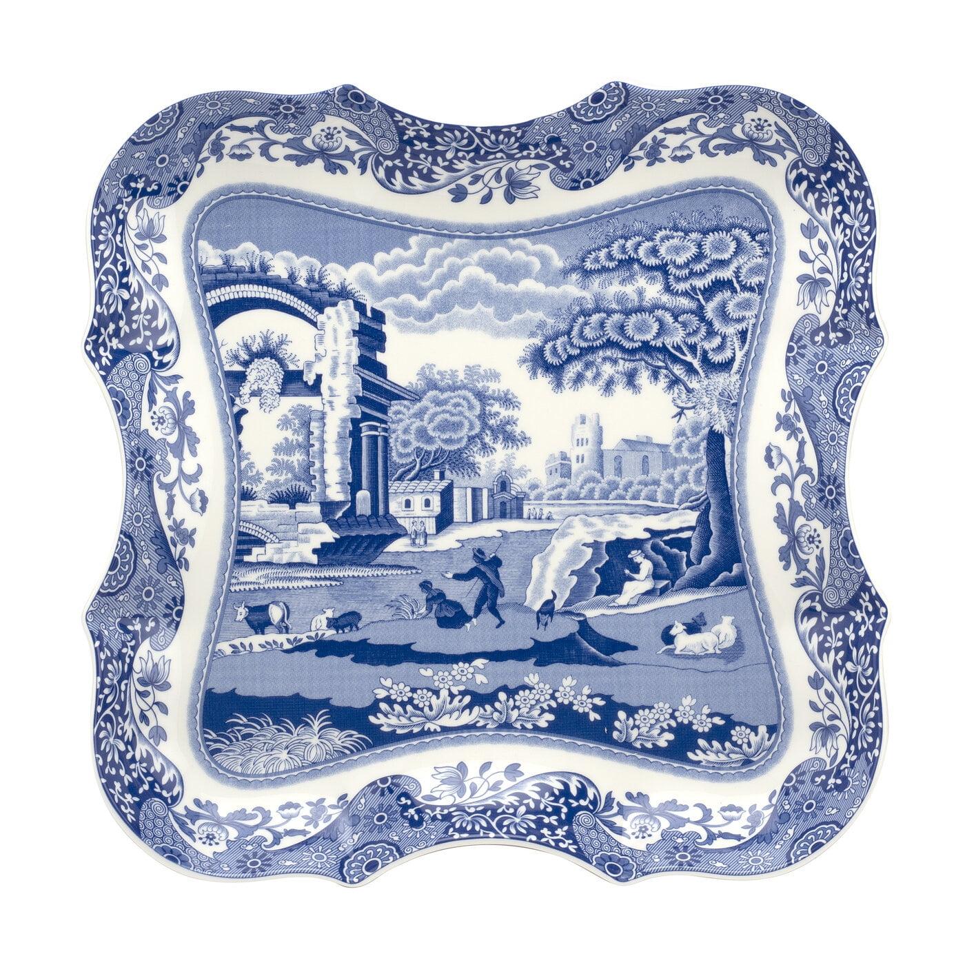 Spode Blue Italian Devonia Tray 14"