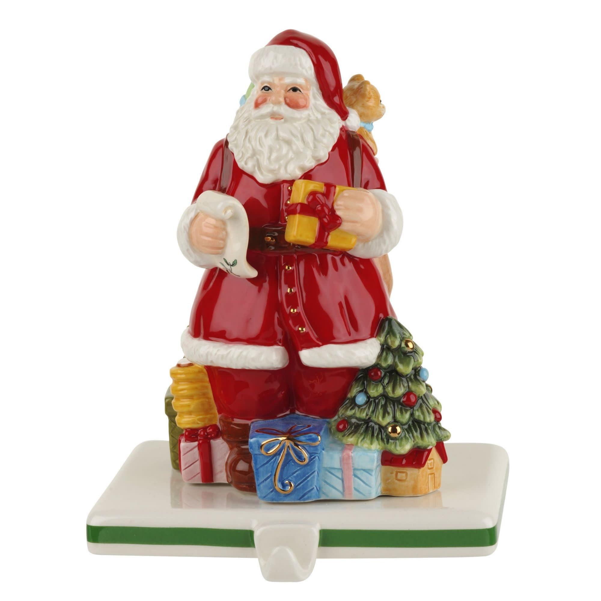 Spode 6.5" Red Earthenware Santa Stocking Holder