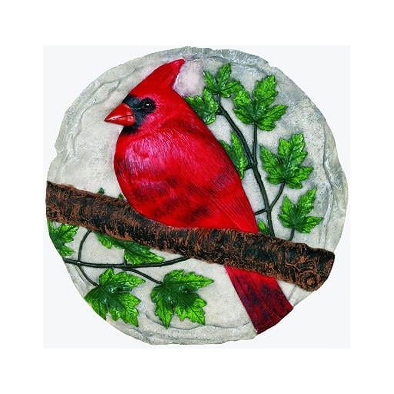 Hand-Painted Red Cardinal Resin Garden Stepping Stone